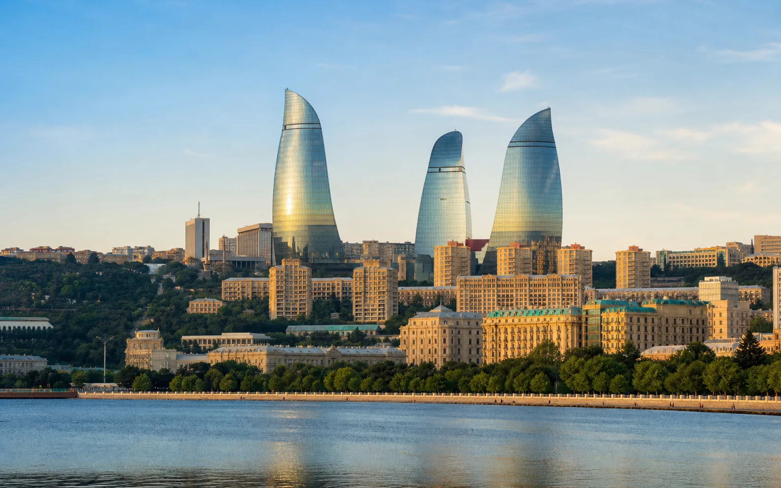 Flame Towers skyline in Baku