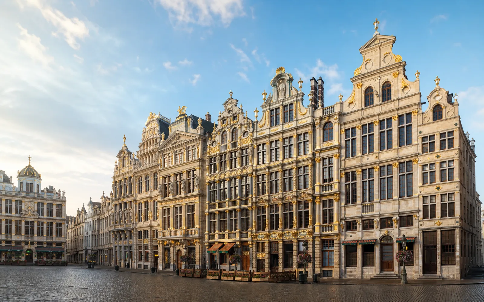 Grand Place guildhalls in Brussels