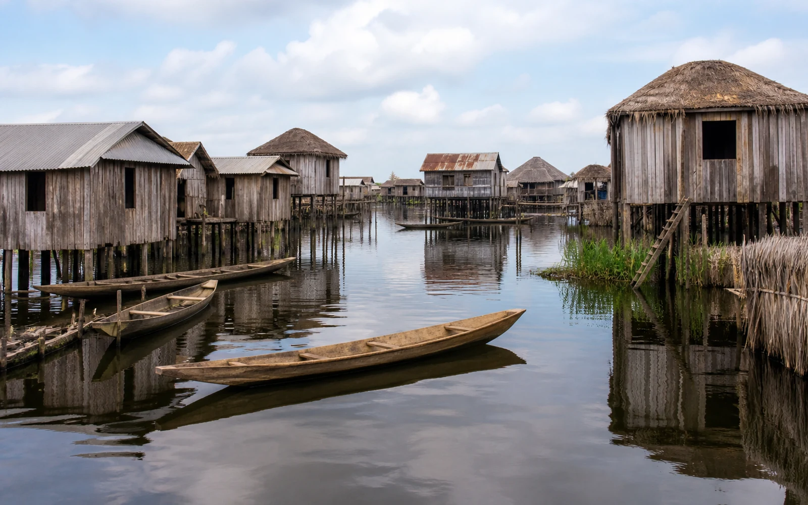 Ganvié stilt village in Lake Nokoué