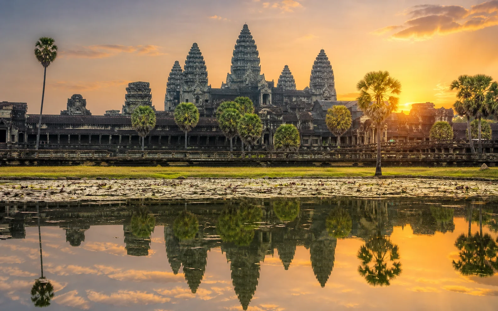 Angkor Wat at sunrise in Siem Reap
