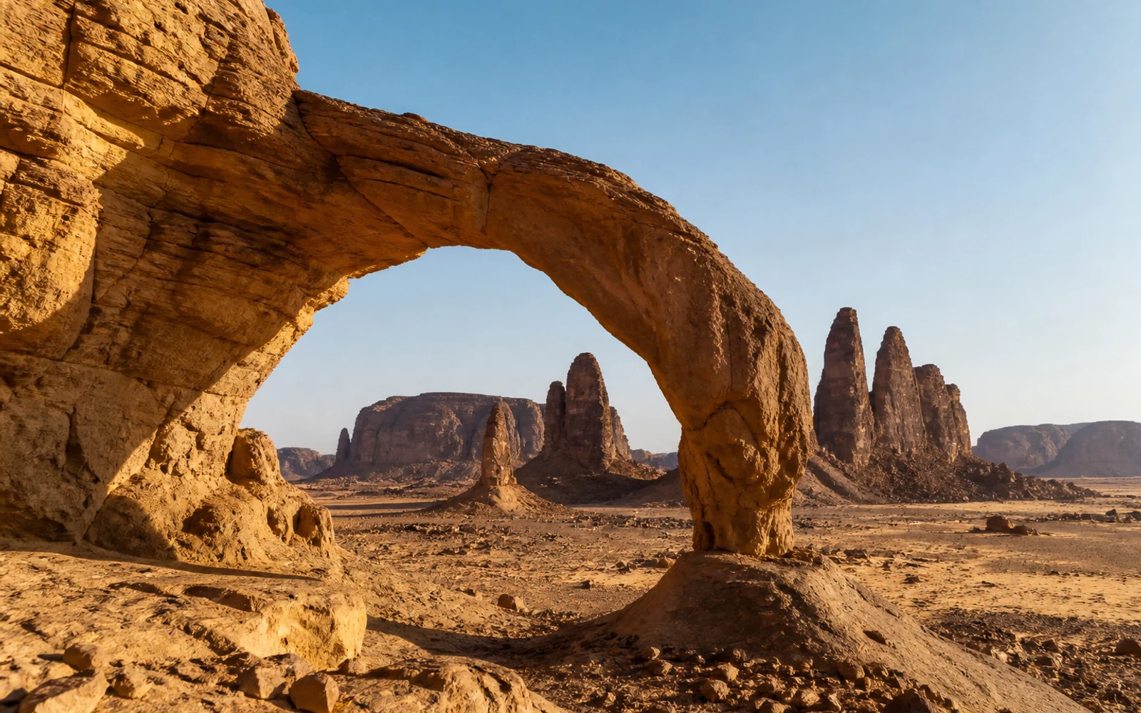 Ennedi sandstone arches in Ennedi Plateau