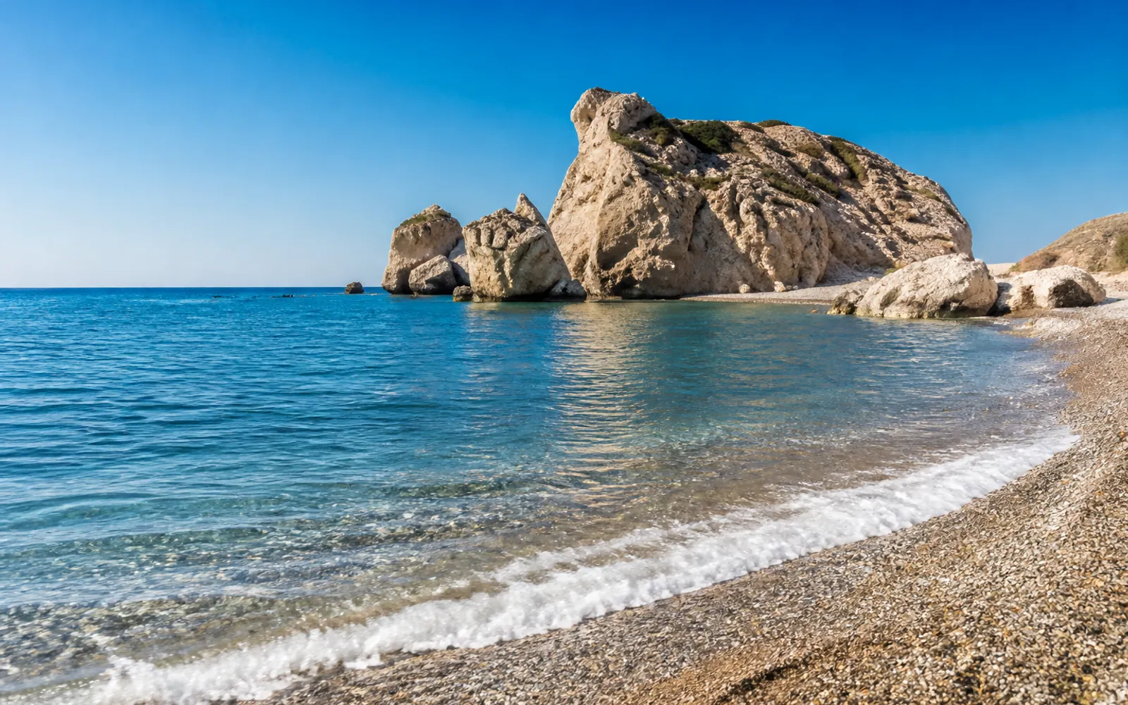 Aphrodite's Rock coast in Paphos