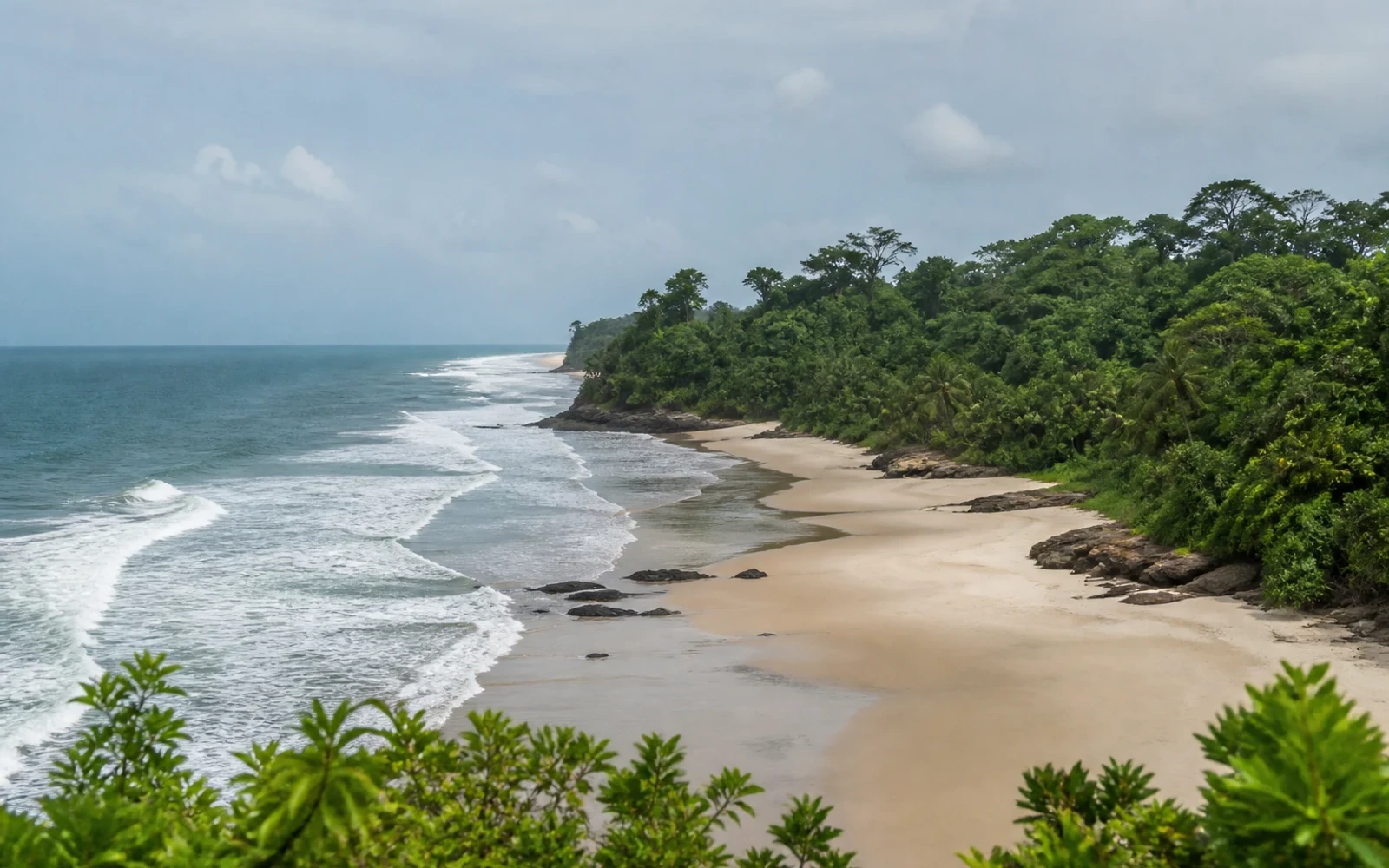 Loango National Park coastline in Ogooué-Maritime