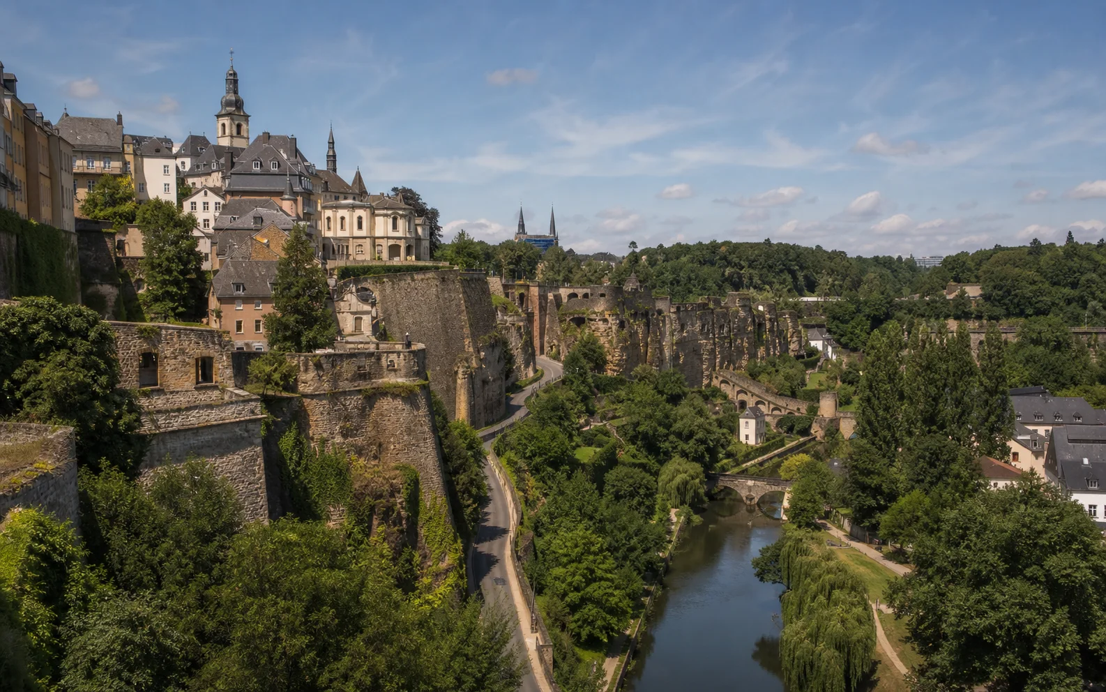 Luxembourg Old Quarter gorge in Luxembourg City