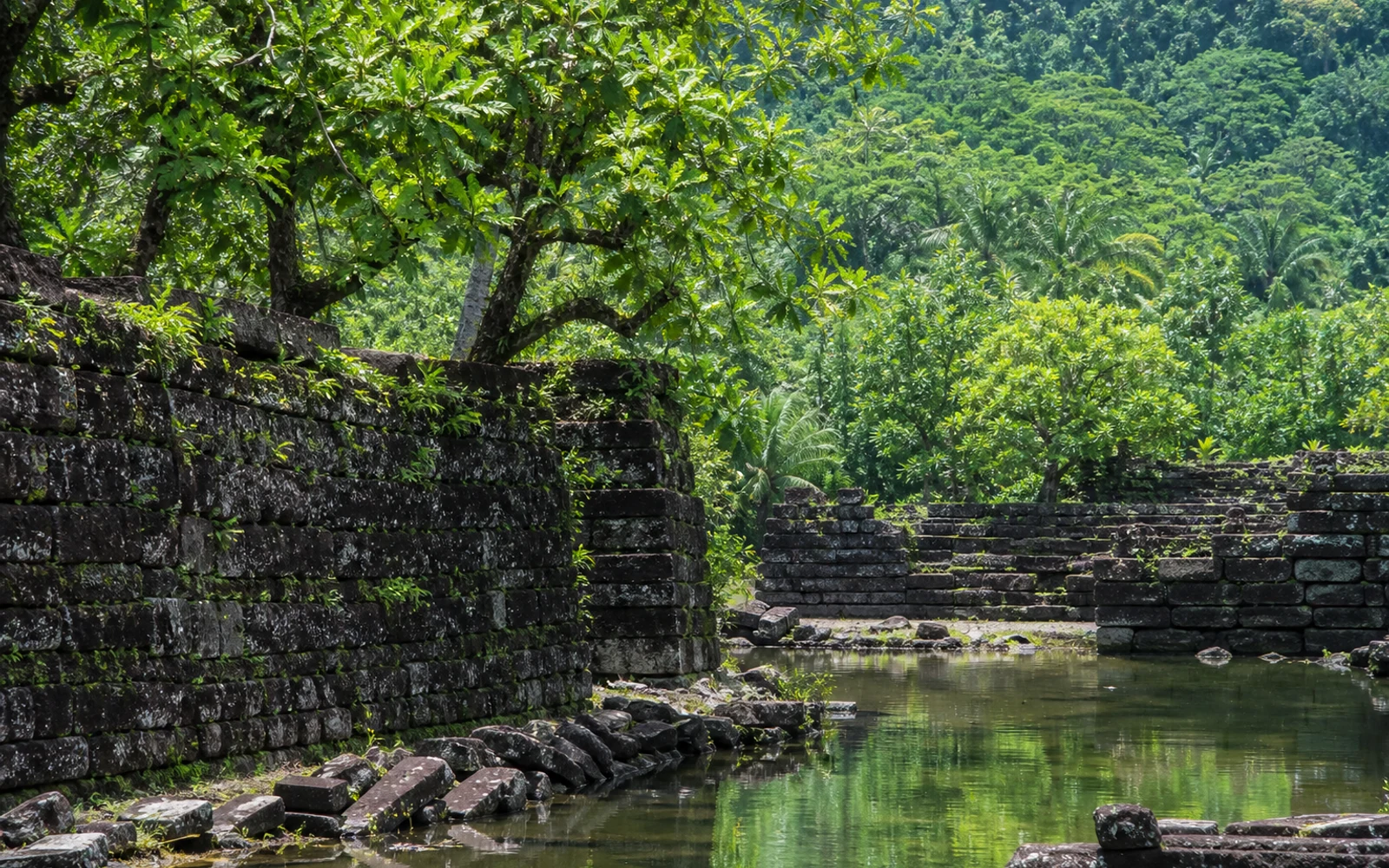 Nan Madol stone ruins in Pohnpei