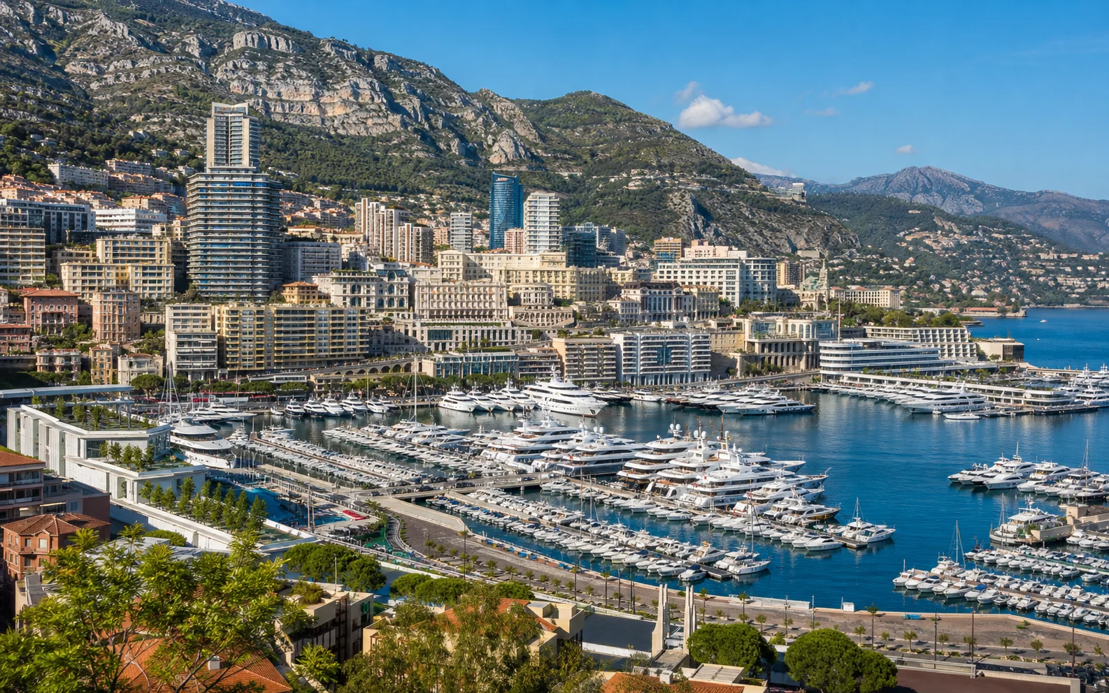 Monte Carlo harbor in Monaco