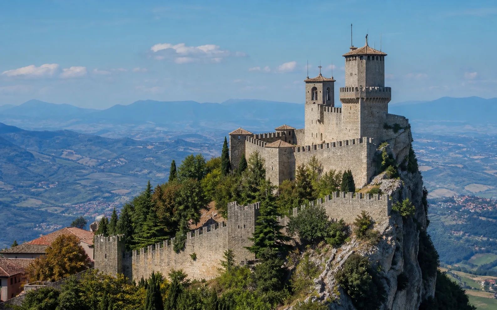 Guaita tower on Monte Titano in San Marino