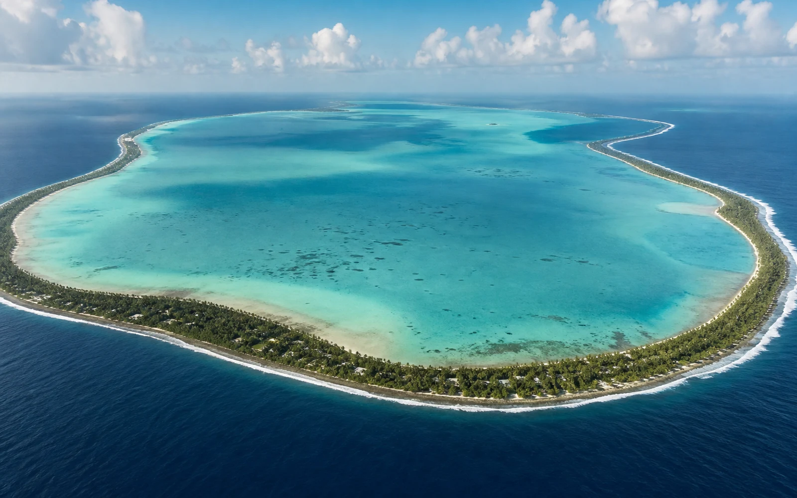 Funafuti atoll lagoon in Funafuti