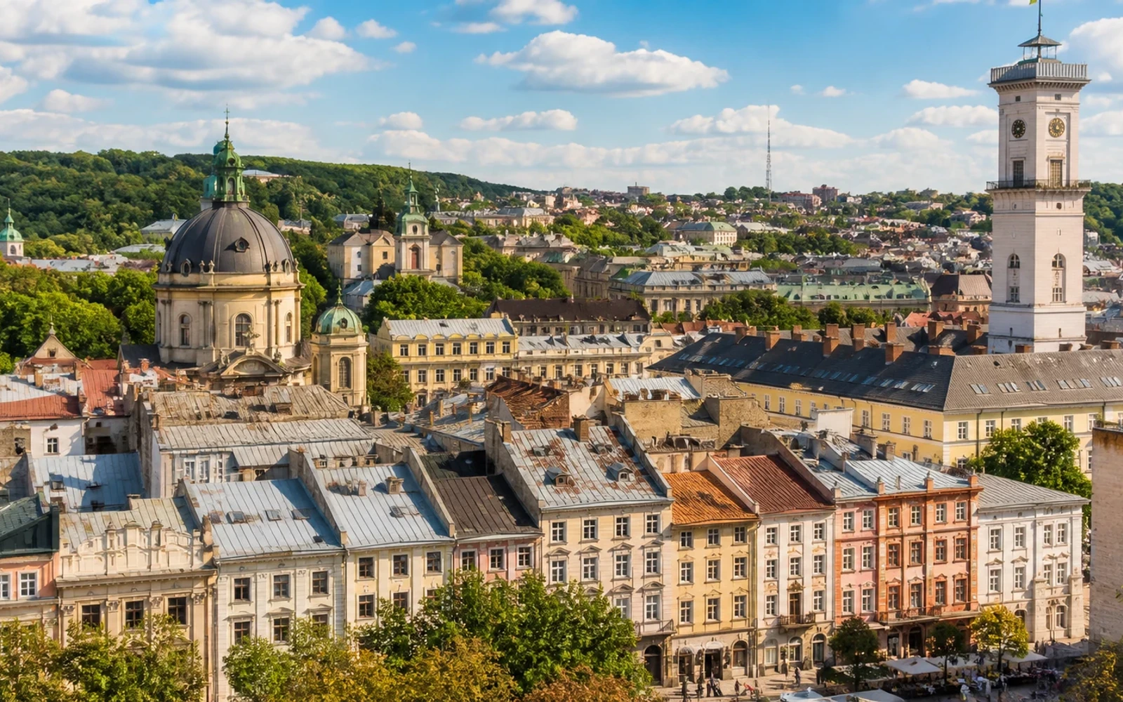 Lviv historic Old Town in Lviv